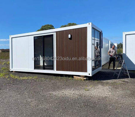 Hotel Containerhuis Vlakke verpakking voor snelle familiebouw Stalen frame gegalvaniseerd buigen 180g Luxe houten huis