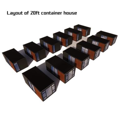 Hotel Containerhuis Vlakke verpakking voor snelle familiebouw Stalen frame gegalvaniseerd buigen 180g Luxe houten huis
