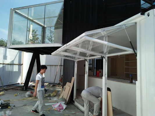 Gepersonaliseerde kleur en aluminium legering Windows 20ft Luxe Container Ruimte voor Verkoop Booth Koffiewinkel Guard Box Office Bar