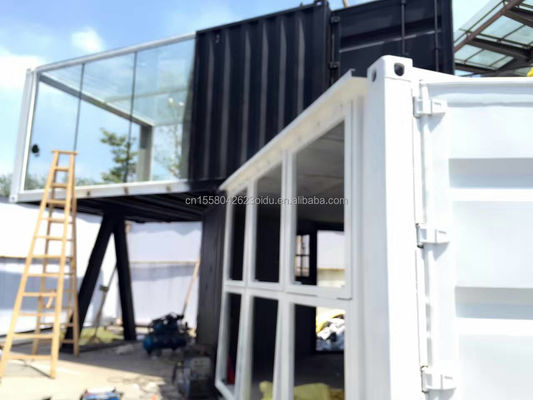 Gepersonaliseerde kleur en aluminium legering Windows 20ft Luxe Container Ruimte voor Verkoop Booth Koffiewinkel Guard Box Office Bar