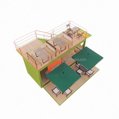 Gegalvaniseerde stalen vierkante buizen 20ft luxe container kamer voor koffie winkel bewaking kamer kantoor bar en familie bar producent