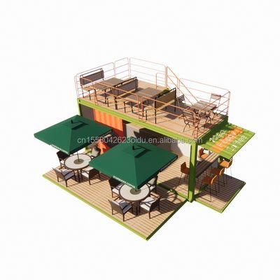 Gegalvaniseerde stalen vierkante buizen 20ft luxe container kamer voor koffie winkel bewaking kamer kantoor bar en familie bar producent