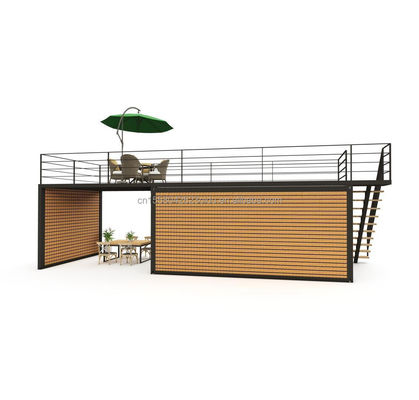 Hoofdstructuur Gegalvaniseerde stalen vierkantbuizen 40ft 20ft Luxe containerruimte verkoopstand koffiewinkel bewaker kassa bar