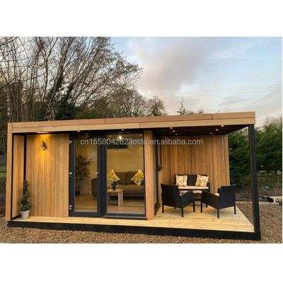 20ft Luxe Combination Hotel Container Room Sales Booth Coffee Shop Guard Room Office Bar met Aluminium Alloy Windows