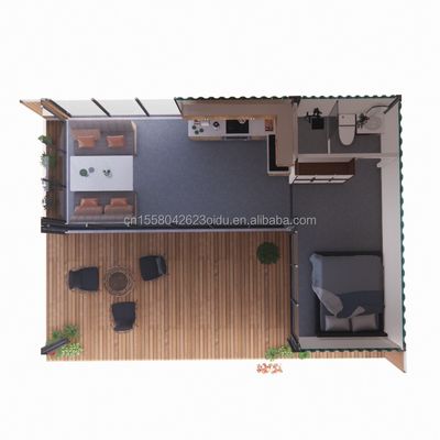 Uitbreidbare container voor gezin van drie snel te installeren mobiele huis betaalbaar luxe
