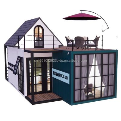 Familie van drie 20ft luxe 5m hoge duplex container mobiele huis met muur alternatieven en aluminium alloy ramen