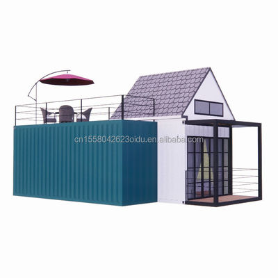Familie van drie 20ft luxe 5m hoge duplex container mobiele huis met muur alternatieven en aluminium alloy ramen