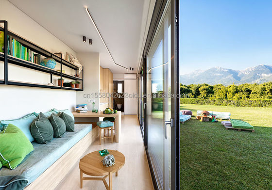Gegalvaniseerd stalen buigend staal frame 20ft uitbreidbare huizen prefab huizen luxe container huis voor Chinese design stijl