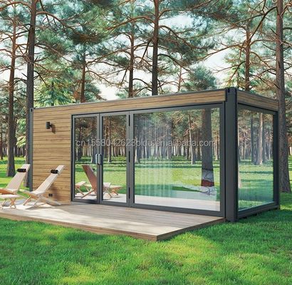 OEM 20ft Multi Functionele Luxe Flat Pack Container Huis Huis met 50/75/100mm Wave Sandwich Panel Muur