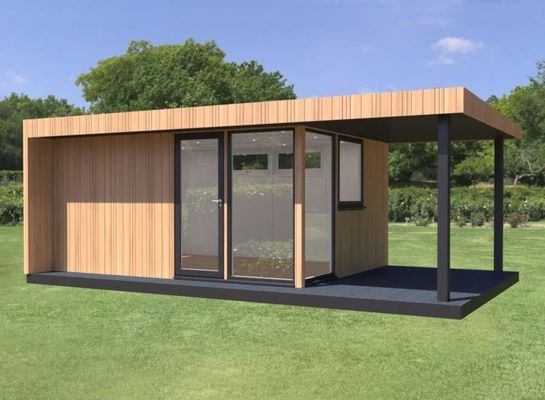Gegalvaniseerde stalen buiging 180g 20ft Flat Pack Luxe Prefab Shipping Container Huis met stalen frame en ramen
