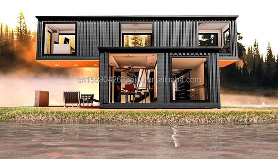 20ft/40ft Custom Flatpack Combinatie Luxe Container Huis met Muur 50/75/100mm Wave Sandwich Panel bij Korting