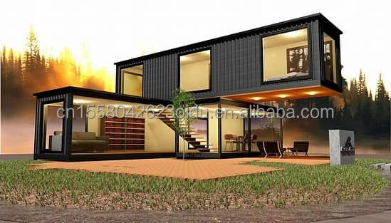 20ft/40ft Custom Flatpack Combinatie Luxe Container Huis met Muur 50/75/100mm Wave Sandwich Panel bij Korting