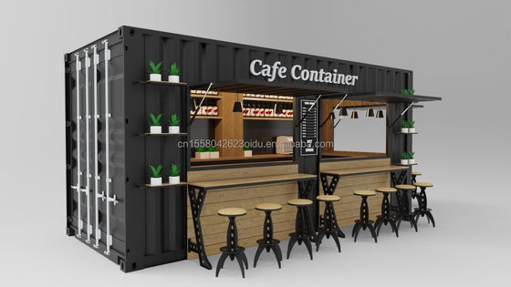 Muur 50/75/100mm Wave Sandwich Panel 20ft Opvouwbaar Uitbreidbaar Verschepen Prefab Container Huis Gebouw met stalen frame