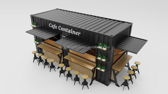 Muur 50/75/100mm Wave Sandwich Panel 20ft Opvouwbaar Uitbreidbaar Verschepen Prefab Container Huis Gebouw met stalen frame